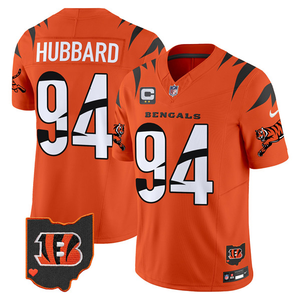 Men's Cincinnati Bengals #94 Sam Hubbard Orange F.U.S.E. With 2-Star C Patch Special Vapor Untouchable Limited Stitched Football Jersey